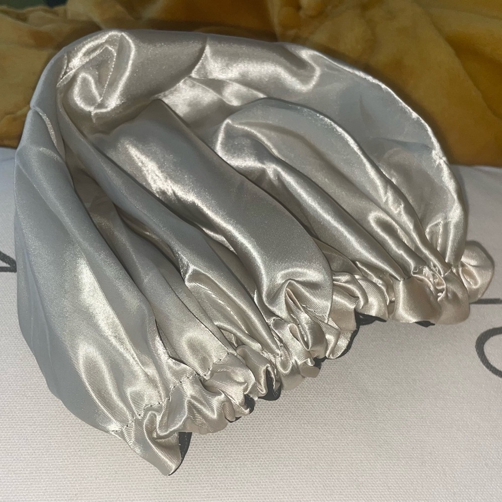 Tan REVERSIBLE BABY Bonnet